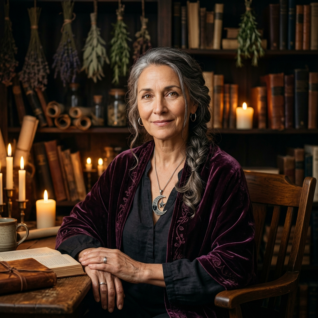 Editorial portrait representing the Lady Seraphine studio